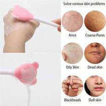 6pcs/Set Pink Face Cleansing Tool Kit, Include Headband, Waterproof Wristband, Face Cleansing Brushes, Makeup Remover