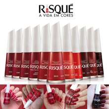 Kit Esmalte Risque Atacado Manicure 11 Cores Tons Vermelho Festa Junina