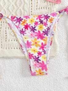 Sexy Random Print Bikini Swimsuit, Summer Beach Holiday - Multicolor - View 3