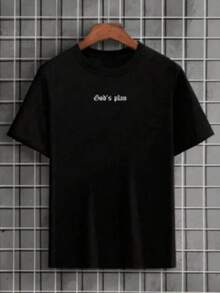 Camiseta Masculina Blusa Modelo de Site Malha Algodão 100% Gola Redonda Importado Camisa de Time Unissex Lançamento - Preto - Visão 2