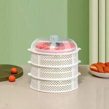 New Hollow Vegetable Cover, Multilayer Food Strainer Basket, Rice/Food Cover, Tabletop Cover, Dust Cover, Anti-Fly Leftover Food Storage Container - Multicolor - View 16