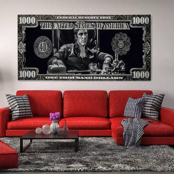 1 pieza Lienzo artístico de pared con personaje de película clásica, impresión de arte en lienzo, decoración de pared para baño, dormitorio, oficina, sala de estar, decoración del hogar, regalo creativo, pintura de pared para el hogar, SIN marco