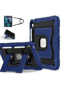 Military Industry Anti-Fall 1pc Large Stand Tablet Case Compatible With IPad Mini6 (2021) / Mini7 (2024), IPad 10.2 7th 8th 9th (2019/2020/2021), IPad 10th 10.9 (2022)/IPad(A16) 11" (2025), IPad Air4 10.9 (2020), IPad Air5 10.9 (2022), IPad Air 11" M2/M3 (2024/2025), With Pencil Slot