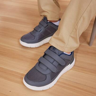  FitVille Men's Extra Wide Fit Trainers Comfortable Casual Walking Shoes With Adjustable Straps Hook Loop