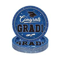 10/20/40pcs,Graduation Plates And Napkins 2025, Blue Graduation Paper Plates Class Of 2025, Disposable Blue Plate And Napkins Party Supplies Decorations Class Of 2025,Graduation Season Theme Party Decorative Disposable Tableware - Blue - View 19