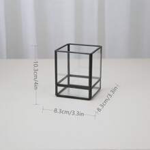 Black Retro Vintage Copper & Glass Candle Holder, Scandinavian Home Decor Accessories