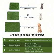 1pc Artificial Grass Dog Potty Pad, Outdoor Toilet For Pets, Easy To Clean, Odor Proof, Indoor/Outdoor Pet Training - Green - View 3