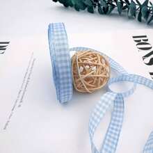 1 Roll 1cm Wide X 20m Long Scottish Tartan Ribbon, For Home, Wedding, Christmas Party Decoration, DIY Hair Clips, Bows, Gift Wrapping, Sewing And Office Decoration