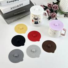 Simple Ins Silicone Cup Lid Universal Round Ceramic Cup Lid/Tea Cup/Water Cup/Mug Lid Dust-Proof Seal Cup Lid/Reusable Glass Cup Lid/Coffee Cup Lid/Simple Mug Glass Ceramic Cup Dust-Proof Cover/Water Cup Universal Lid/Silicone Cup Lid.