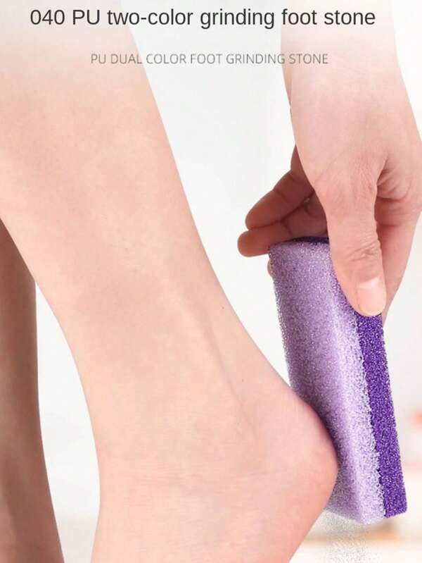 Pumice Stone Double-Sided Hard Foot Rasp Tool For Cracked Heels & Calluses, Foot Care, Foot Exfoliation - Purple Pedicure Tool