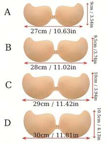 1pair Strapless Adhesive Bra Silicone Breast Petals, Sexy Push-Up Invisible Bra For Women, Suitable For Strap Dress & Wedding Gown