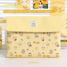 Fabric Large Capacity Book & Exam Paper Storage Bag: Mainly For Students, Suitable For Classrooms, Studies, Dorms, Etc., Can Easily Store Textbooks And Exam Papers, Also Convenient For Moving Or Carrying During Vacations.,Back To School,School Supplies