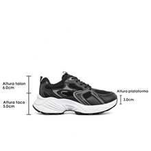 Weide Zapatillas Deportivas Casuales Para Mujer Con Suela Gruesa Antideslizante, Punta Redonda Y Plantilla De Pvc, Ideales Para Uso Diario Y Al Aire Libre - Negro - Ver 8