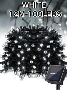 1pc Solar String Lights Outdoor Light Strings Waterproof 22M/12M/7M/5M ,20/50/100/200LED Solar Powered String Light With 8 Lighting Modes For Garden Patio Yard Fence Christmas Tree Decoration With Fairy Lights Ambience Warm White/Multicolor/White For Outside Tree , Courtyard,Wedding, Gazebo,Party, Home, Lawn, Camping And Holiday Decor Garden Lights