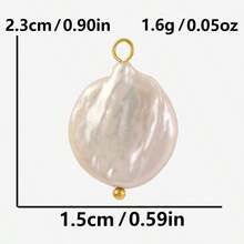 1 件奢华时尚设计天然淡水珍珠吊坠，不对称形状，适合 DIY 珠宝制作项链和耳环配饰 - 天然珍珠1pc - 查看 7