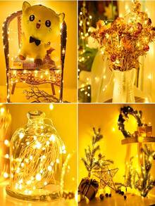 15 dây đèn LED mini chạy bằng pin, đèn dây đồng lấp lánh dùng cho lọ thủy tinh, đám cưới, tiệc tùng, Giáng sinh, đồ trang trí giữa bàn, đồ trang trí Giáng sinh, đồ trang trí ngày lễ tình nhân, đồ trang trí ngày lễ, đồ trang trí quà tặng tự làm, đồ trang trí nhà cửa - Màu vàng - Xem 9