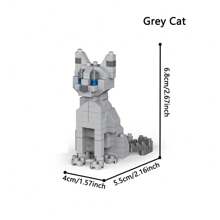 Bloques de construcción con partículas de tamaño micro de la serie de mascotas perro, un juguete que ejercita los dedos y la capacidad de pensamiento, apropiado para principiantes en bloques de construcción como regalo, 1 pieza