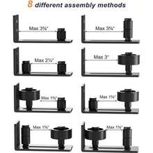 Piso de puerta corrediza de granero, adecuado para puerta colgante de granero, sistema para colgar en la pared y apariencia elegante adecuada para todos los escenarios. Se adapta a puertas de hasta 3 pulgadas de grosor. - Negro - Ver 7