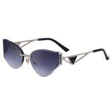 1pc New Stylish Cat Eye Frameless For Women, Casual Retro Party Cute Sexy Street Elegant High-End Glasses, Suitable For Daily Wear, Outdoor Activities