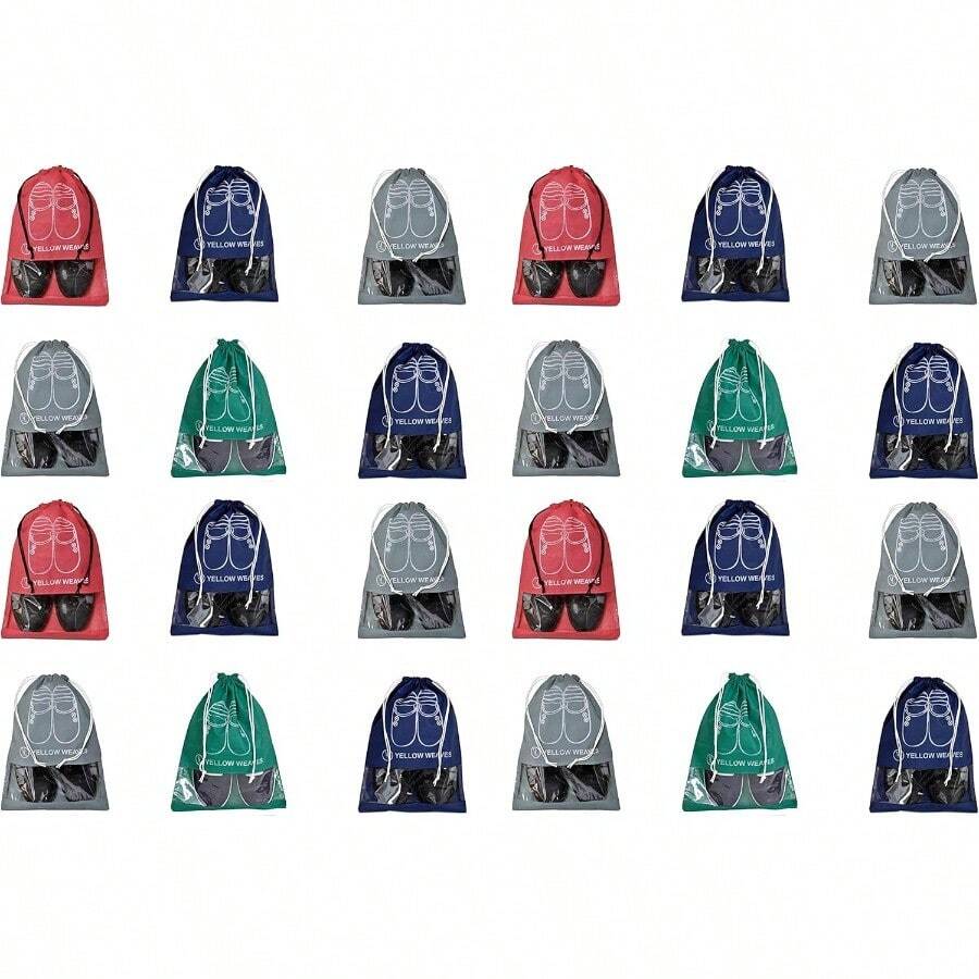 Yellow Weaves Shoe Bags Multi Set Of 24 - as pic - View 1