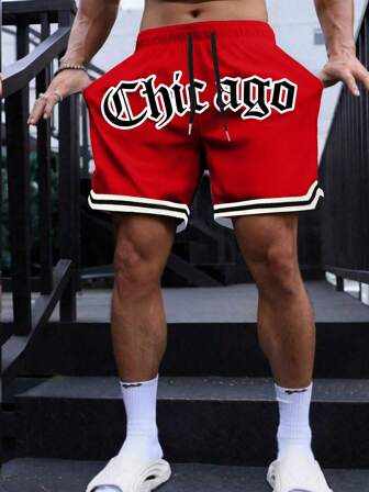 Nuevos pantalones cortos deportivos de verano para hombres, de estilo casual, shorts de entrenamiento, jersey, estampado tipo novio, ropa de gimnasio para hombres, cintura con cordón, shorts de baloncesto, pantalones de chándal ligeros y elásticos perfectos para baloncesto, béisbol, entrenamiento, , fitness, actividades al aire libre.