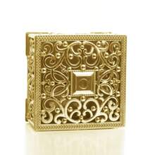 12 cajas cuadradas huecas doradas de caramelos, cajas de almacenamiento, cajas para caramelos de boda con recuerdos, adecuadas para bodas, San Valentín, reuniones festivas, artículos para fiestas