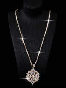 1pc High-End Sophisticated Luxury Personalized Statement Necklace, Fashion Classic Design - Necklace - View 4