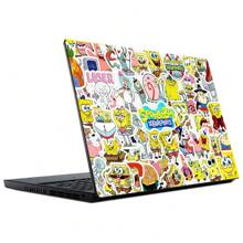 Nickelodeon 50 Stücke offiziell lizenzierte SpongeBob Schwammkopf Aufkleber, hochwertige Fans Eugene H. Krabbe Squidward Tentakel Aufkleber für Wasserflasche, Sandy Cheeks, Sheldon J. Plankton, wasserfeste DIY Aufkleber für Laptop, Handy, Skateboard und Geschenke für Mama, Papa, Großmutter, Großvater, Lehrer, Schwester, Bruder, Freund, lustige Valentinstags Geschenke