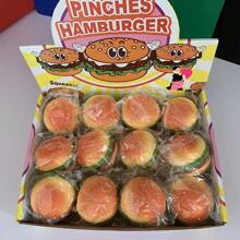 1 pieza/Pelota de descompresión creativa con forma de hamburguesa y música para amasar, juguete de descompresión de rebote lento con harina
