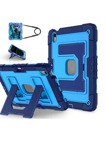 Military Industry Anti-Fall 1pc Large Stand Tablet Case Compatible With IPad Mini6 (2021) / Mini7 (2024), IPad 10.2 7th 8th 9th (2019/2020/2021), IPad 10th 10.9 (2022)/IPad(A16) 11" (2025), IPad Air4 10.9 (2020), IPad Air5 10.9 (2022), IPad Air 11" M2/M3 (2024/2025), With Pencil Slot
