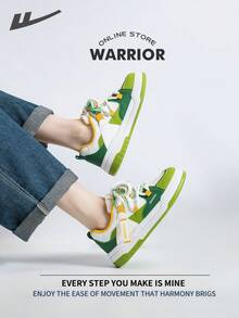 Warrior Women's Shoes Spring And SummerLightweight Comfortable Breathable Modest Style Casual Yet Sleek Sneakers Applicable Throughout The Year Wear-Resisting All-Day Wear Training Sneakers Running Shoes - White/Green - View 4