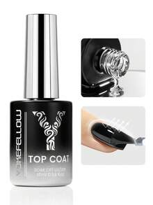YOKEFELLOW 16ML Base Coat & Top Coat, Shine Finish And Long Lasting Large Capacity Clear Gel Soak Off UV LED Scratch And Wear Resistant Professional Gel Base Top Coat Manicure Salon DIY Home For Women Girls Gift - Clear - View 13