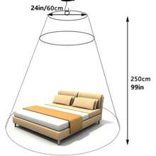 Universal Dome Mosquito Mesh Net Hanging Bed Canopy White