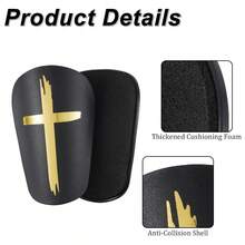 1 par de mini espinilleras de fútbol, esquineras protectoras Thick para adultos - Adecuado para todas las estaciones - Multicolor - Ver 4