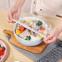 Sets de 100/300/500 cubiertas desechables para alimentos, película plástica de envoltura, bolsas de plástico PE, almacenamiento de alimentos de cocina, empaque de plástico para el hogar, seguro para alimentos