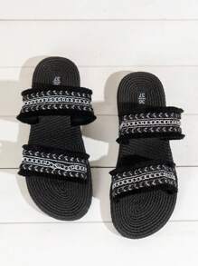 Non-Slip Lightweight Easy Wear Children's Sandals With Back Strap, Comfy Indoor & Outdoor Slide Slipper For Boys & Girls