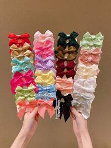 20pcs Colorful Bowknot Sweet Hair Ties For Girls - Multicolor - View 6