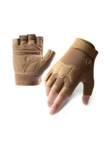 Fingerless Tactical Gloves, Knuckle Protection, Breathable And Lightweight Outdoor Military Gloves, Suitable For Shooting, Hunting, Motorcycle Riding, Mountaineering, Men And Women Sports, Cycling, Fitness, Outdoor Activities, Fishing Half-Finger Gloves, Non-Slip, Wear-Resistant And Comfortable For Multiple Scenes