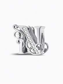 1 PC Vine Letters Beads Pendant Charm Pendant Ball Suitable For Bracelets DIY Women's Jewelry