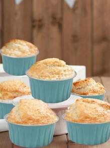 10pcs Mini Aluminum Foil Baking Cups With Lids, Caramel Pudding Paper Cups, Cake Molds Suitable For Party, Gifts, Birthday