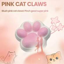 1 pieza Juguete para apretar con forma de pata de gato, juguete antiestrés para estudiantes y adultos, de plástico resistente, adecuado para todas las razas y tamaños, diseño kawaii de pata de animal, adecuado para oficina, vacaciones y regalos