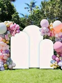 1 Piece, White Stretch Polyester Wedding Arch Multi-Functional Bow Curtain Cover, Suitable For Weddings, Engagements, Birthdays, Anniversaries, Bachelorette Parties, Graduation Ceremonies, Perfect For Indoor And Outdoor Use