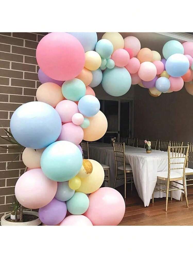 10/15pcs Large Pastel Balloons Macaron Balloons, 18-Inch Round Balloons Latex Balloons, Shower Party Balloons Birthday Party Decorations,Christmas - Multicolor - View 6