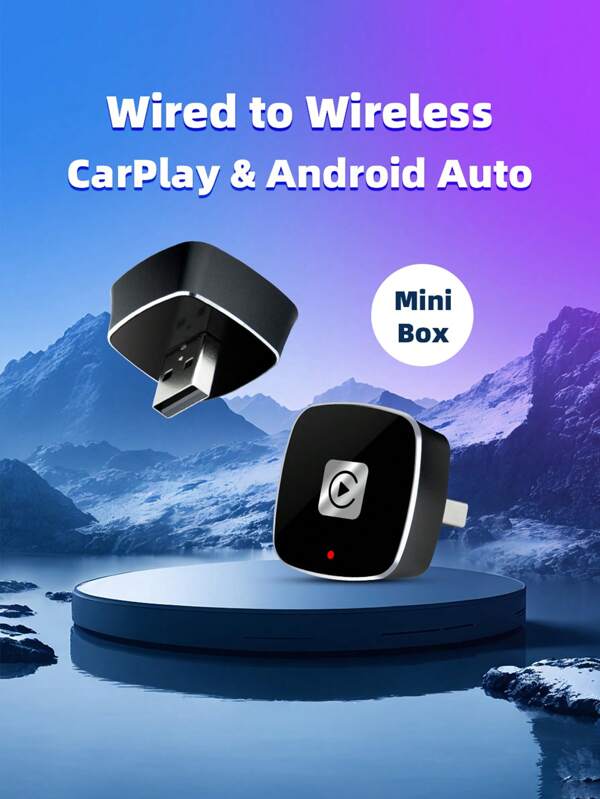 2in1 Wireless CarPlay Android Auto Wireless Adapter Smart Mini Box Plug And Play WiFi Fast Connect