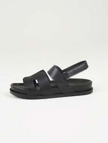 brave soul Cut Out Detail Sandals With Strap - Black - View 5