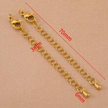 5pcs/Set Stainless Steel Engraved 7cm Lobster Clasp Jewelry Accessories Suitable For DIY Necklace, Bracelet, Jewelry Making