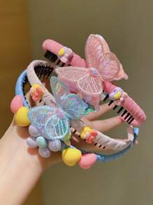 Korean Style Butterfly Headband, Non-Slip Hair Accessories For Women To Hold Bangs