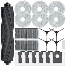 L10s Pro Ultra Heat/ D20 Ultra/ RLD31SE/ L10s Ultra Gen 2/ L10s Pro Ultra/ X30/ X30 Ultra/ Mova E30 Ultra/ Mova P10 Ultra/ X40 Ultra/ L40 Ultra/ X50 Ultra Complete/ S10 Pro Ultra/ S30 Pro Ultra 吸塵器替換配件，包含主刷、HEPA 濾網、拖布、側刷和吸塵集塵袋 - 彩色 - 查看 17