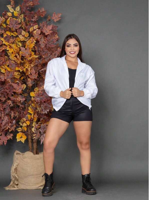 CORTA VENTO tactel Feminina com toca de hoje estampada refletiva