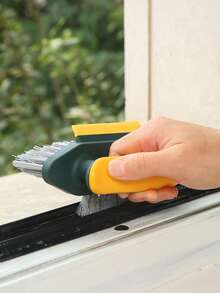 1件家用多功能缝隙刷，浴室刷，地板缝隙刷，刮刀刷一体式浴室角落缝隙马桶清洁刷。